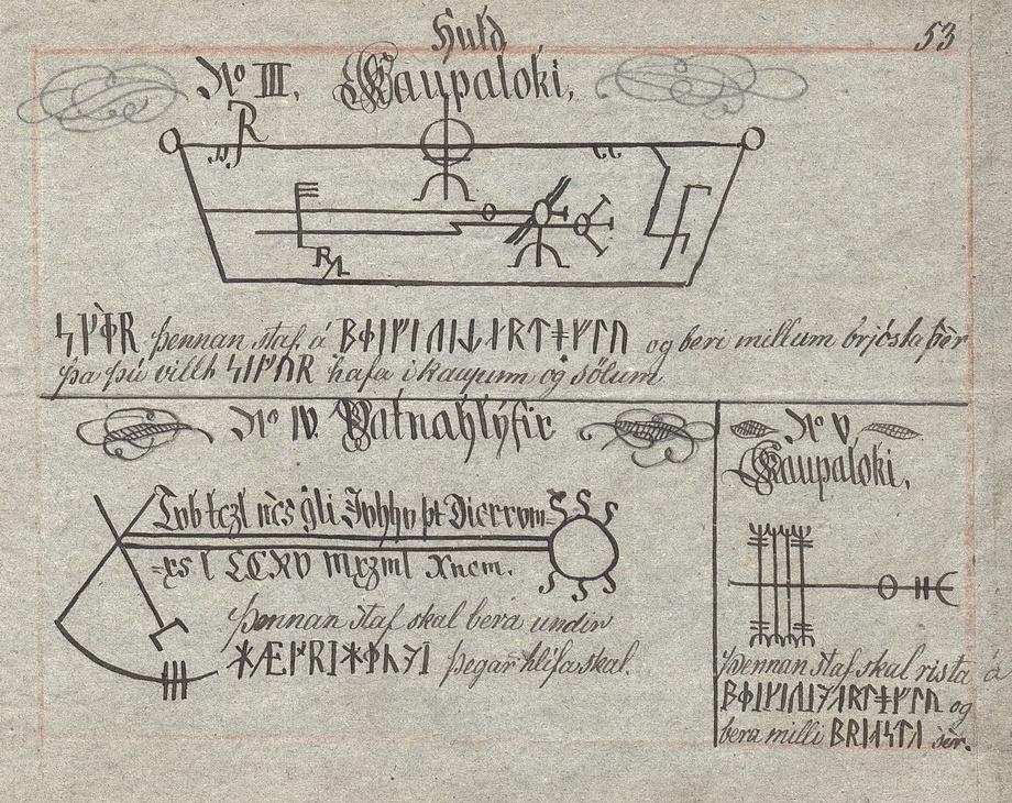 Bilder für Kaupaloki und Vatnahlífir aus dem Huld Manuskript